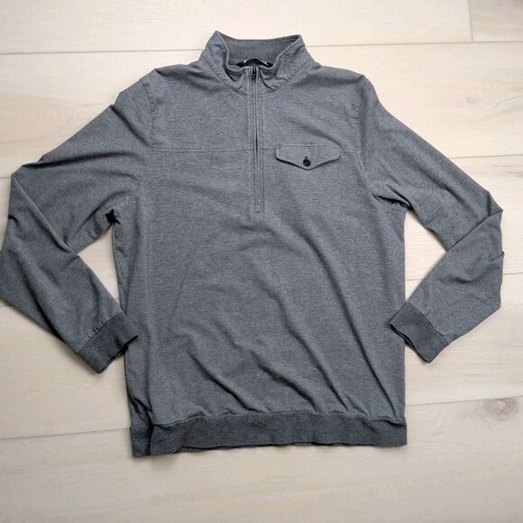 Travis Mathew The 805 1/2 Zip Shirt Mens L Wrinkle Resistant Golf Pullover Gray - Picture 1 of 11